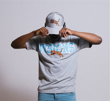 Load image into Gallery viewer, Eye of the Tiger: Big Logo Tee (GRAY/LIGHT BLUE)
